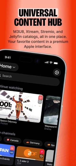 UHF IPTV app universal content hub screenshot on iPhone