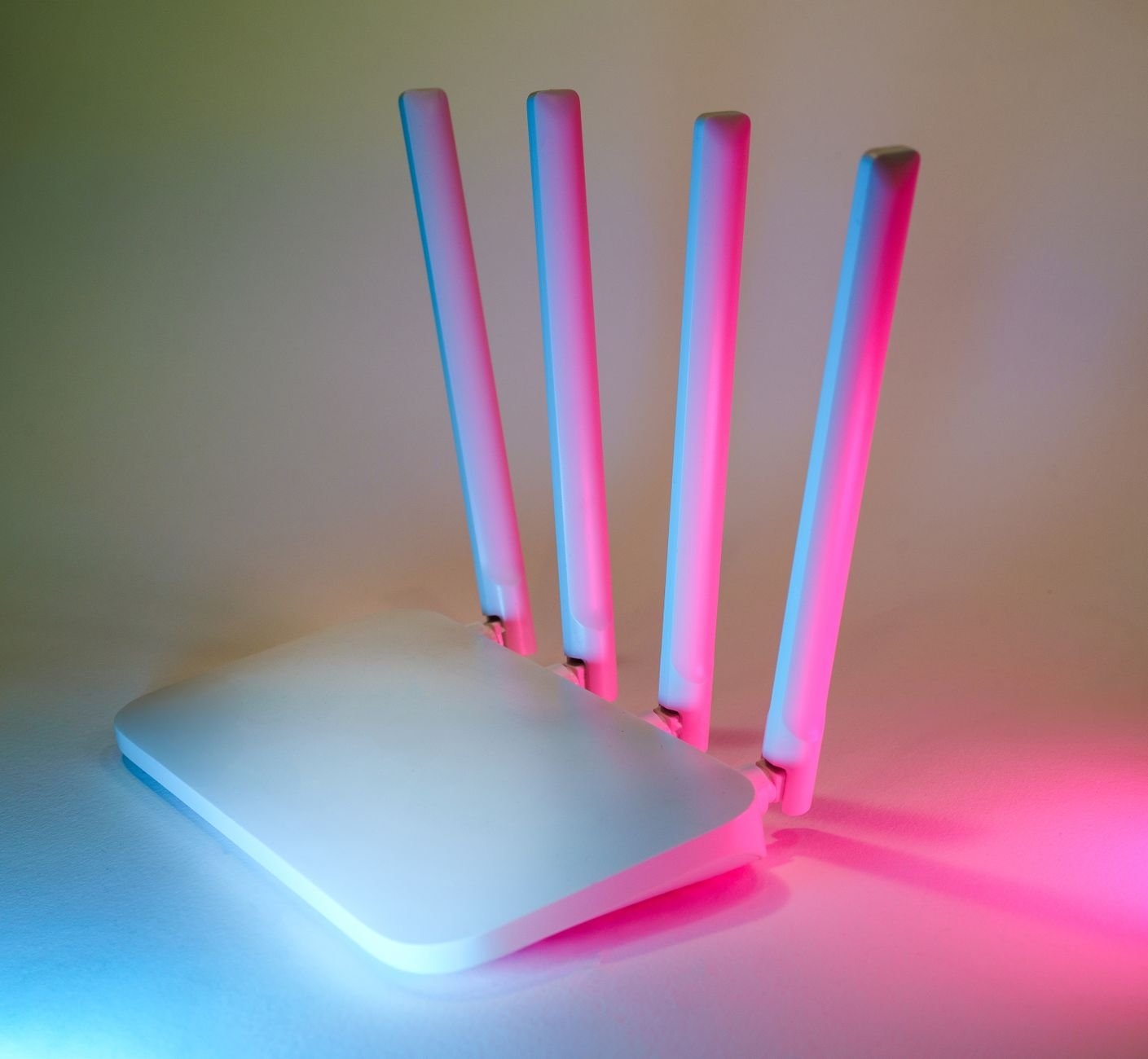 Home router next to a television, used to rule out the network when IPTV Smarters fails to authorize